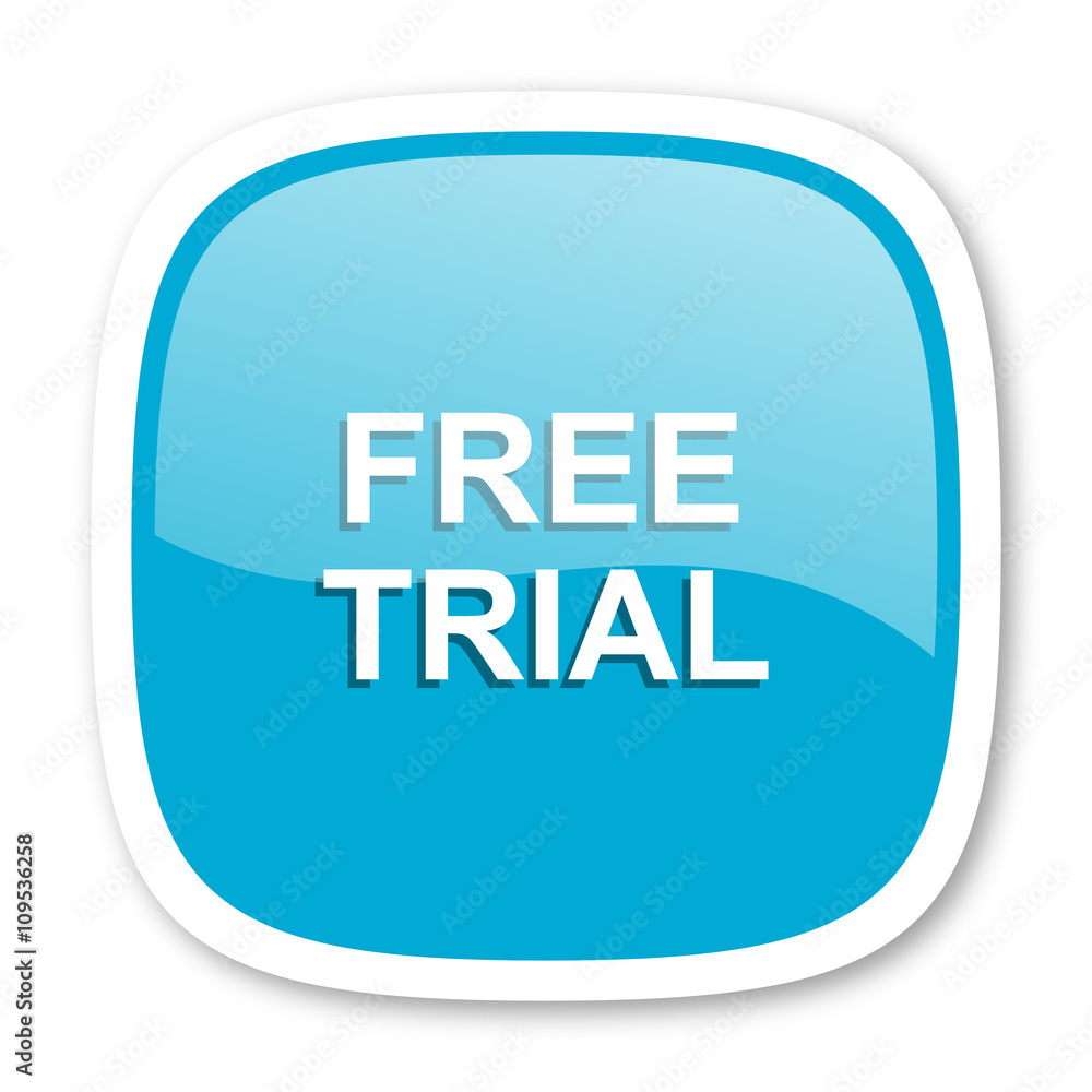 free trial blue glossy web icon free trial blue glossy web icon