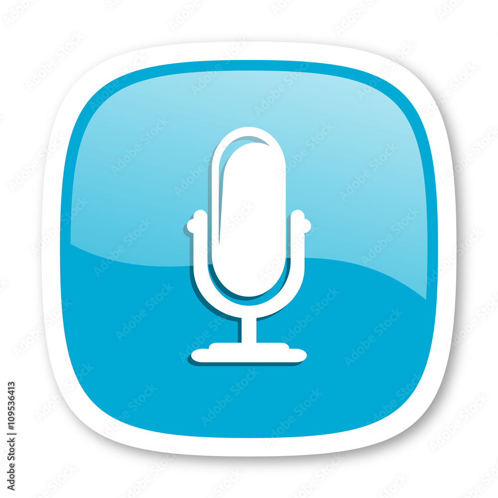 microphone blue glossy web icon microphone blue glossy web icon