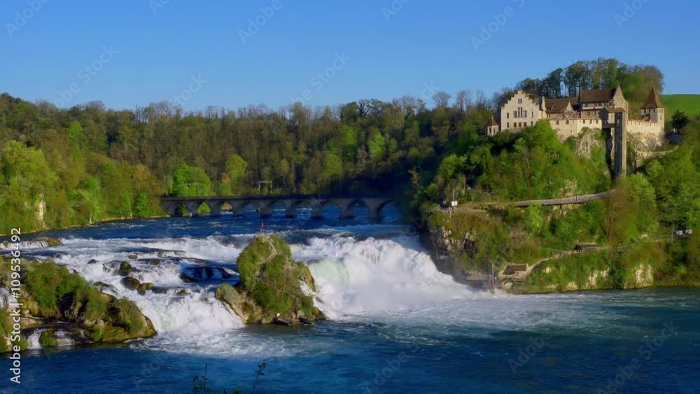 Rhine Falls with Laufen Castle, at Schaffhausen, Canton of Schaffhausen, Switzerland, Europe Rhine Falls with Laufen Castle, at Schaffhausen, Canton of Schaffhausen, Switzerland, Europe