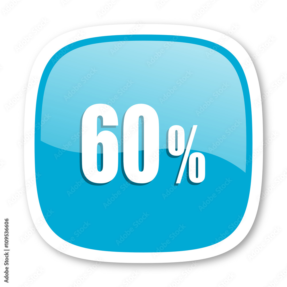 60 percent blue glossy web icon 60 percent blue glossy web icon