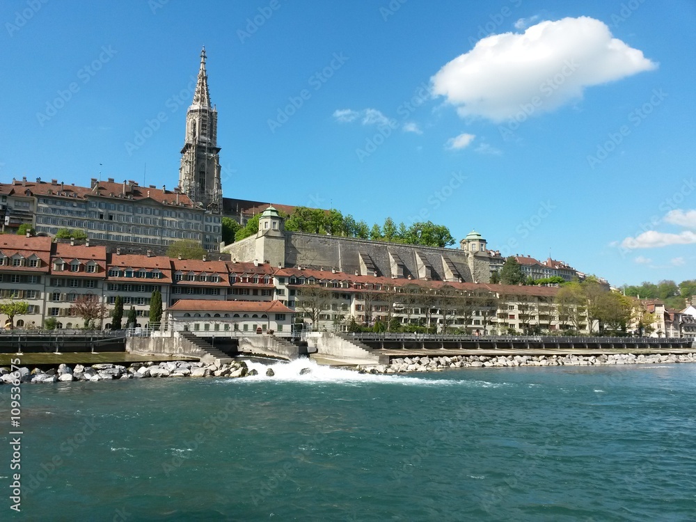 Fototapeta premium bern aare altstadt schweiz