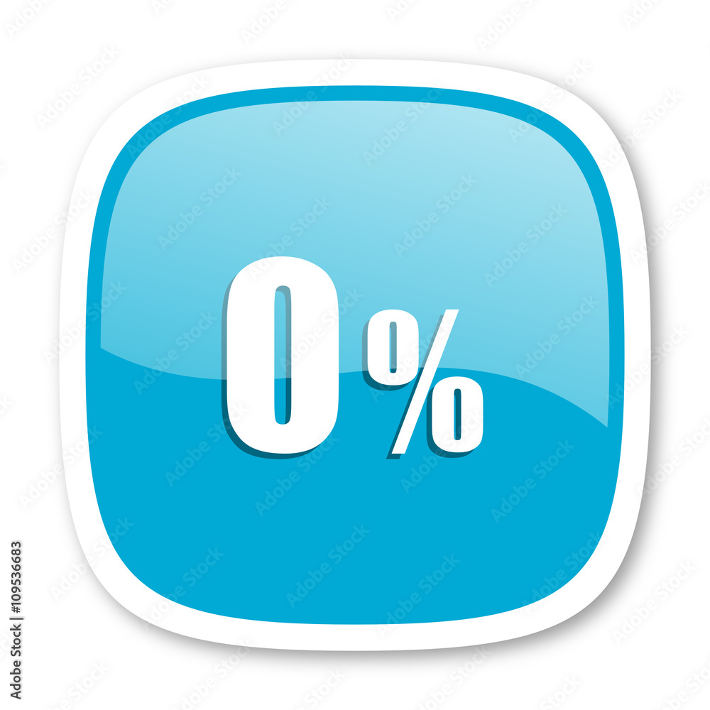 0 percent blue glossy web icon 0 percent blue glossy web icon