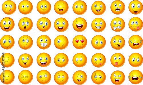Illustration of emoticon set