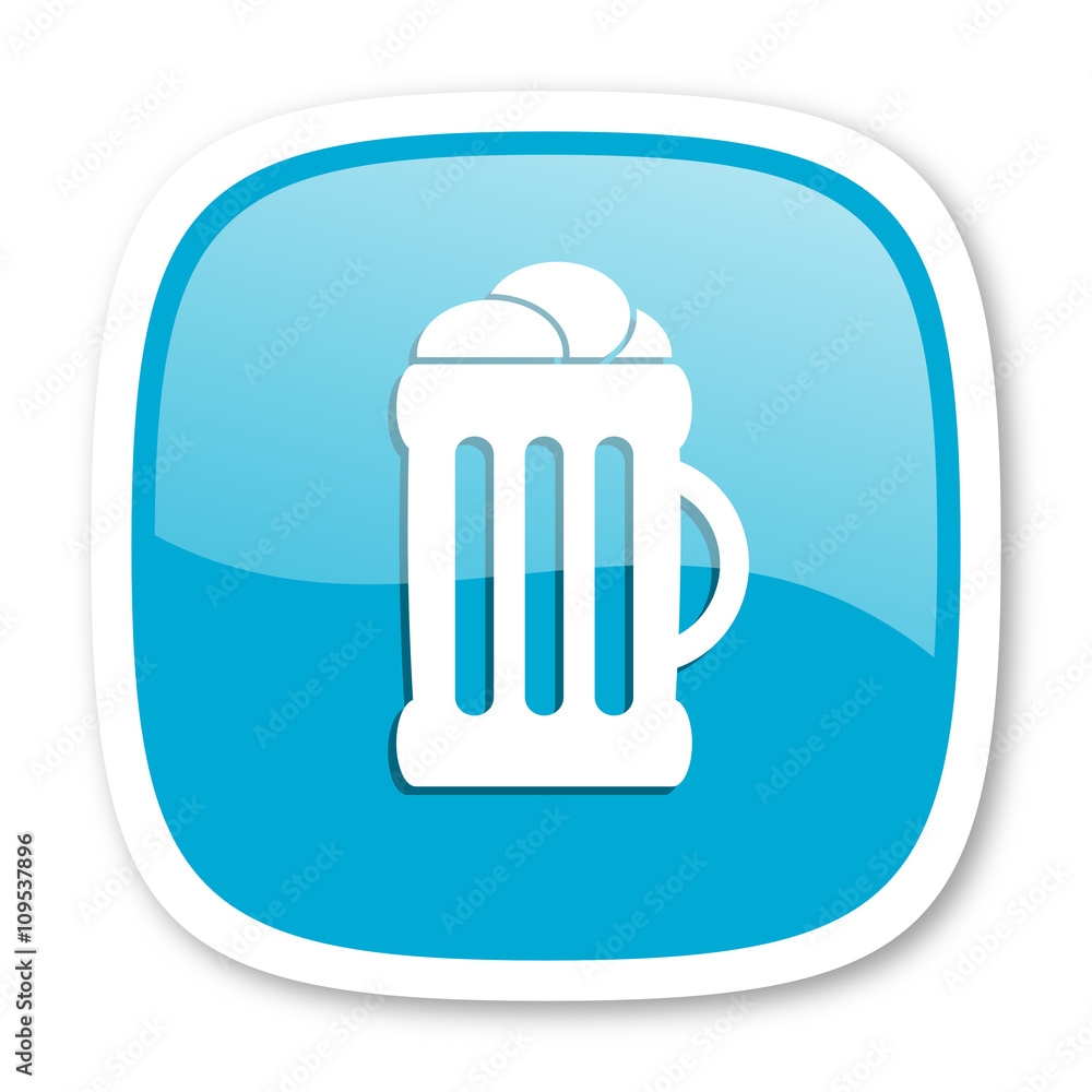 beer blue glossy web icon beer blue glossy web icon