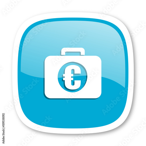 financial blue glossy web icon