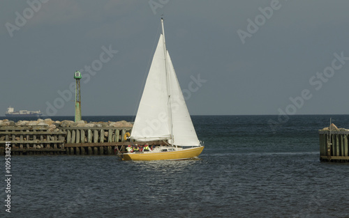 Saili boat in harbour