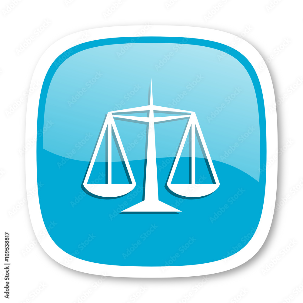 justice blue glossy web icon justice blue glossy web icon