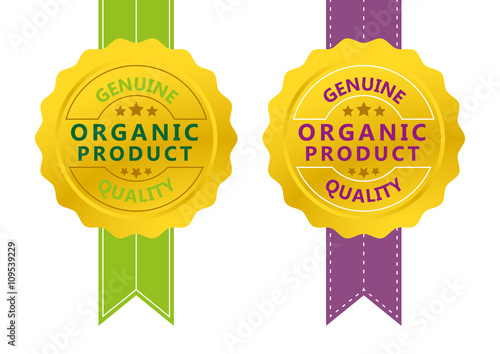 Genuine quality organic product golden seal with banner