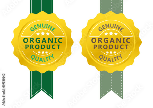 Genuine quality organic product golden seal with banner