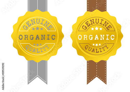 Genuine organic quality golden seal with banner