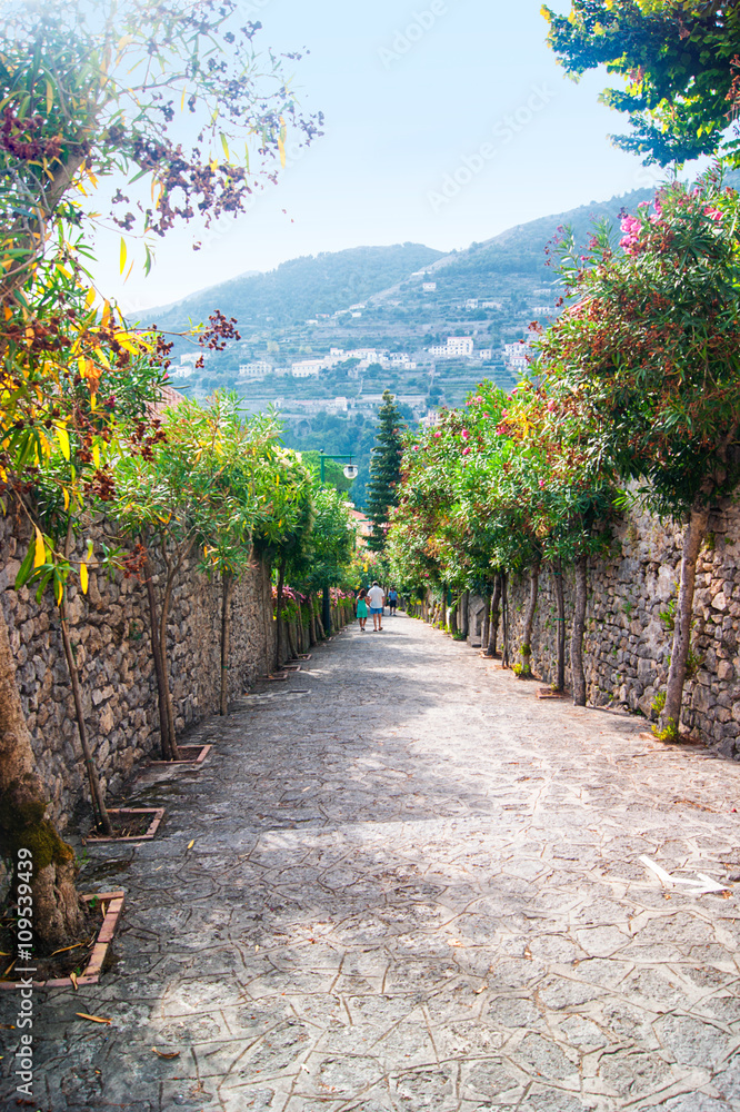 Street of stone in Amalfi.