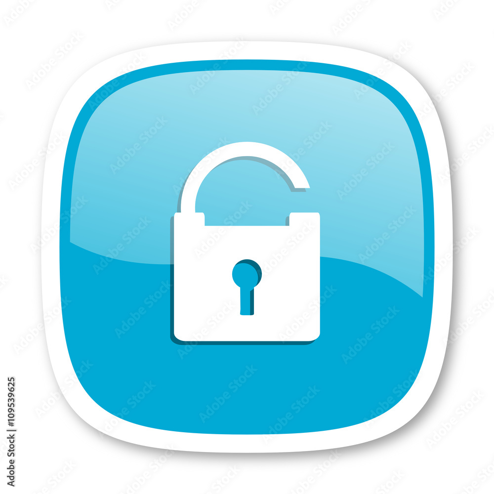 padlock blue glossy web icon padlock blue glossy web icon
