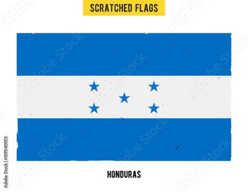 Bilde på lerret Honduran grunge flag with little scratches on surface