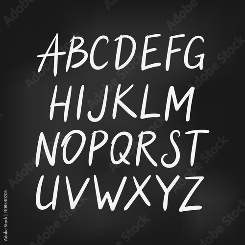 Latin english alphabet  vector simple font