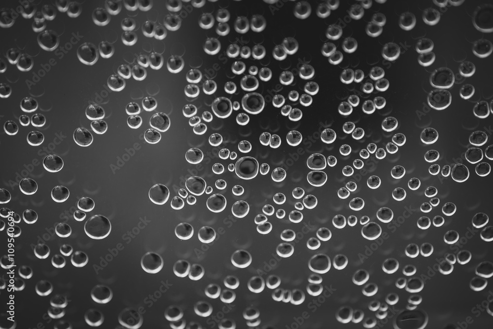 Bubbles black background.