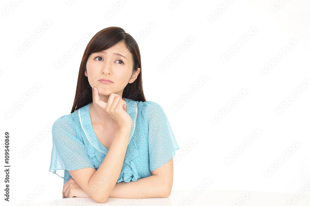 憂鬱な表情の女性 憂鬱な表情の女性
