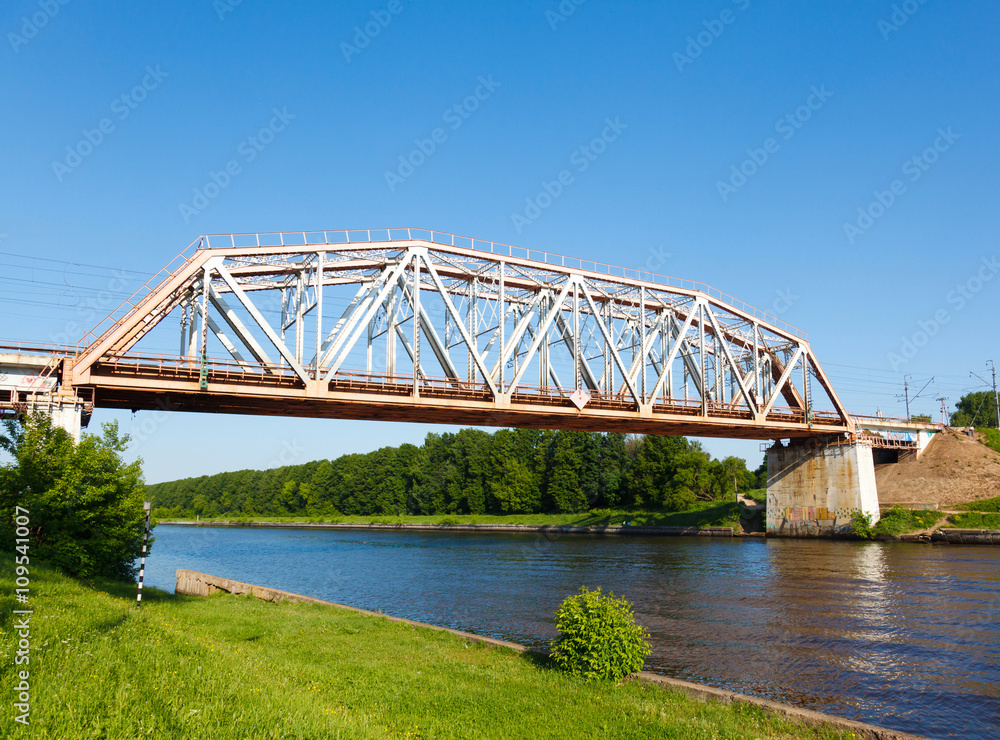 Railway bridge over the water