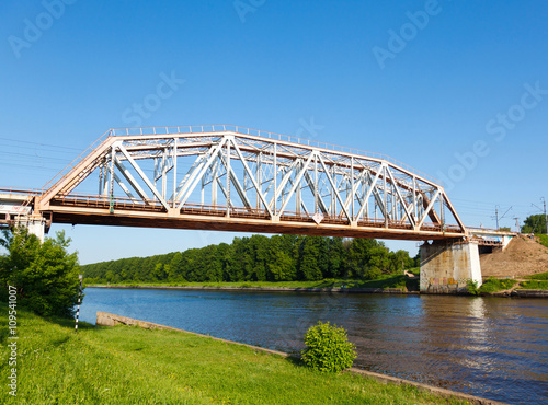 Railway bridge over the water