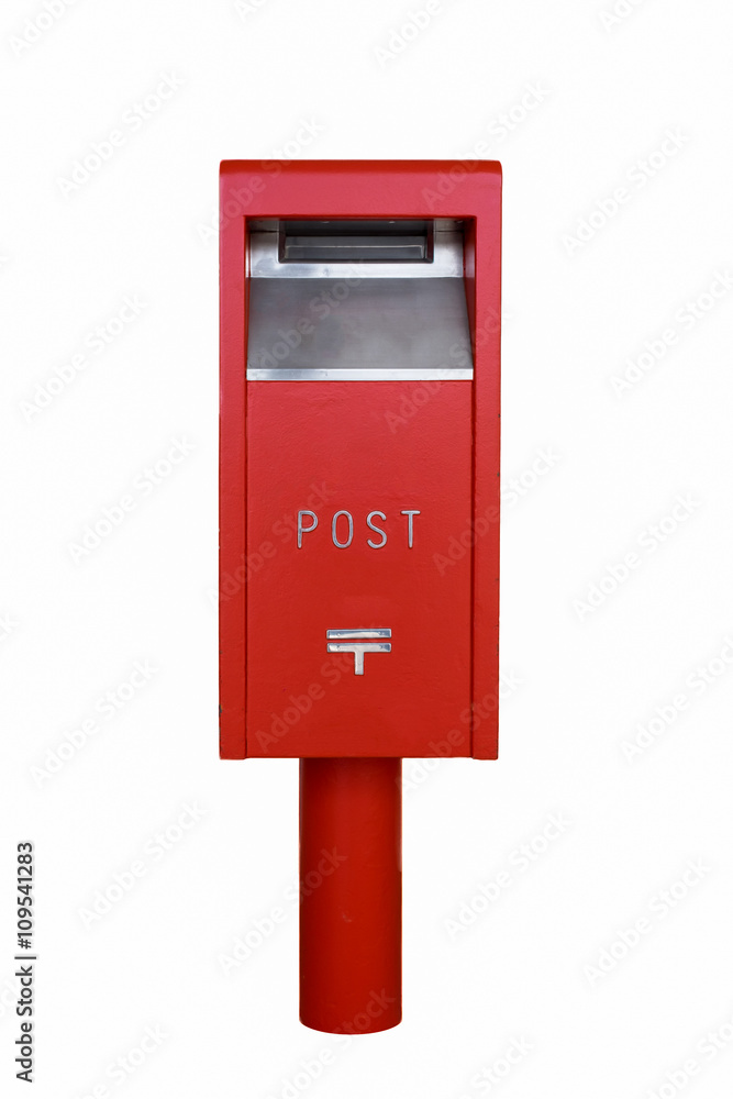 Japanese post box isolate on white Japanese post box isolate on white