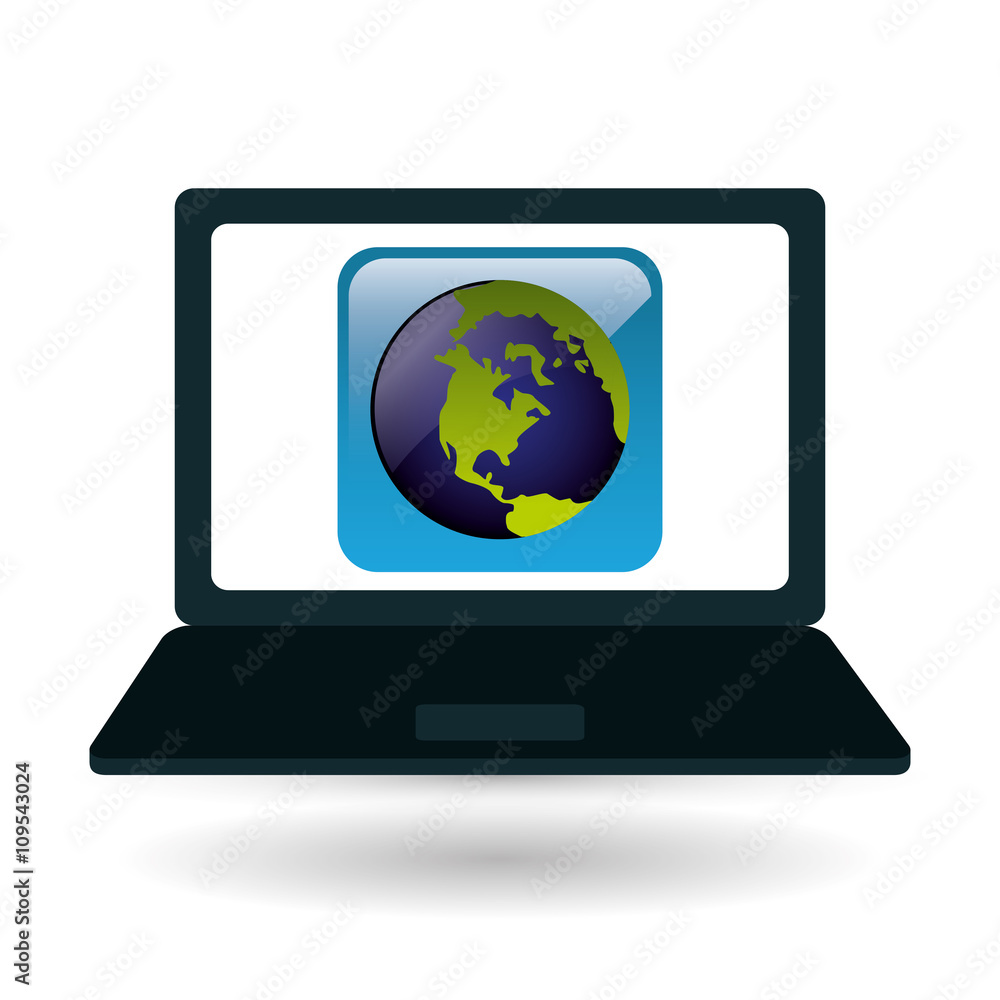 Technology design. social media icon. laptop concept Technology design. social media icon. laptop concept