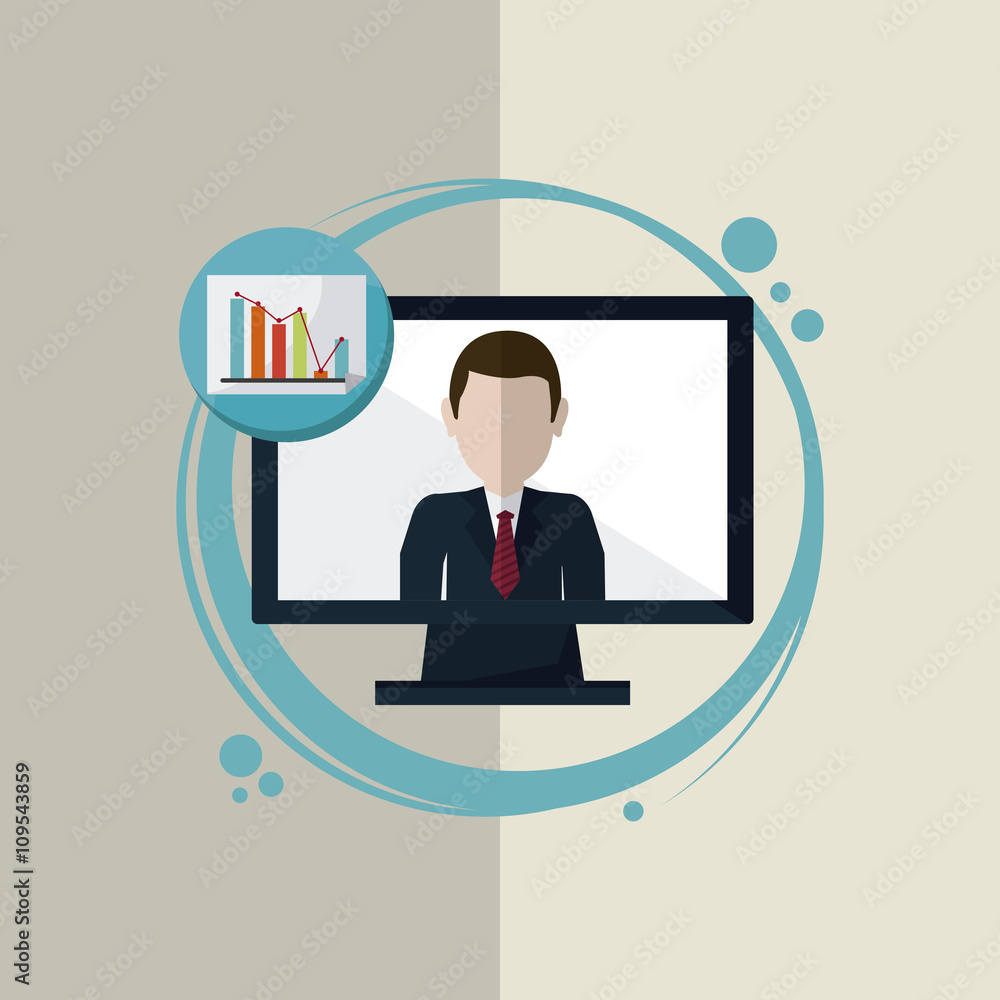 technology design. computer icon. gadget concept, vector illustration