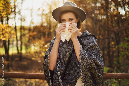 Portrait of a young, fashionable mother.