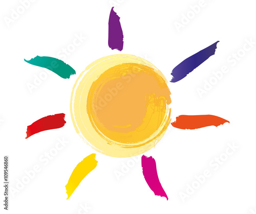 Soleil - plage - couleur - été - détente - pinceau