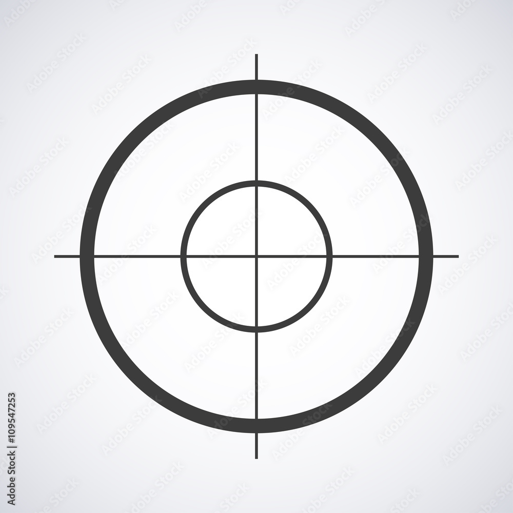 Target icon isolated on a gray background, vector illustration stylish for web design Target icon isolated on a gray background, vector illustration stylish for web design