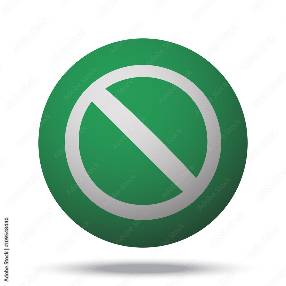 White Forbidden web icon on green sphere ball White Forbidden web icon on green sphere ball
