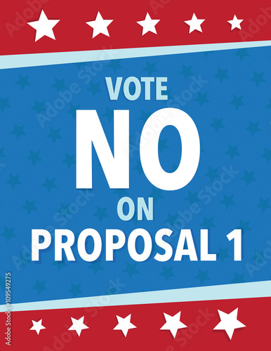 Vote NO Political Poster