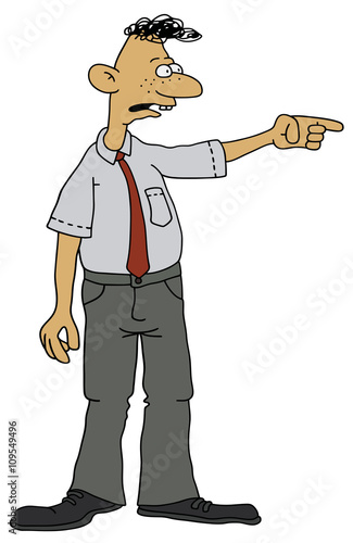Funny man / Hand drawing, vector illustration