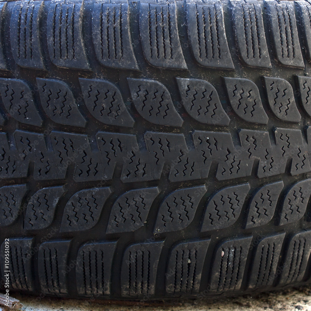 Old car tyre texture