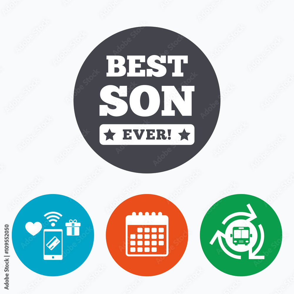 Best son ever sign icon. Award symbol. Best son ever sign icon. Award symbol.