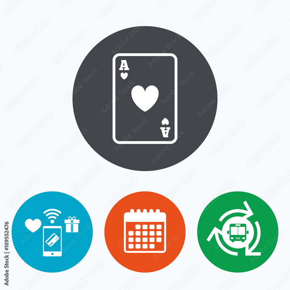 Casino sign icon. Playing card symbol Casino sign icon. Playing card symbol
