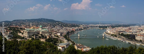 Budapest daytime panorame from citadella 