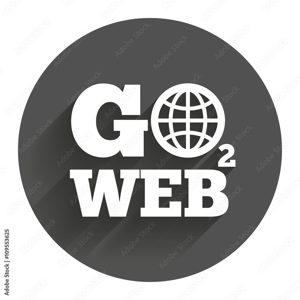 Go to Web icon. Internet access symbol. Go to Web icon. Internet access symbol.