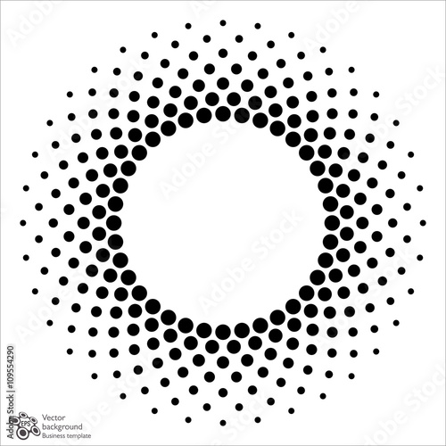Vector Background #Black Dot Circle Pattern