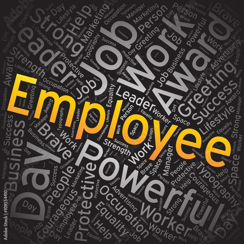Employee,Word cloud art background