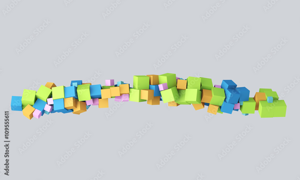 Abstract 3d rendering of chaotic polygon particles. Abstract 3d rendering of chaotic polygon particles.
