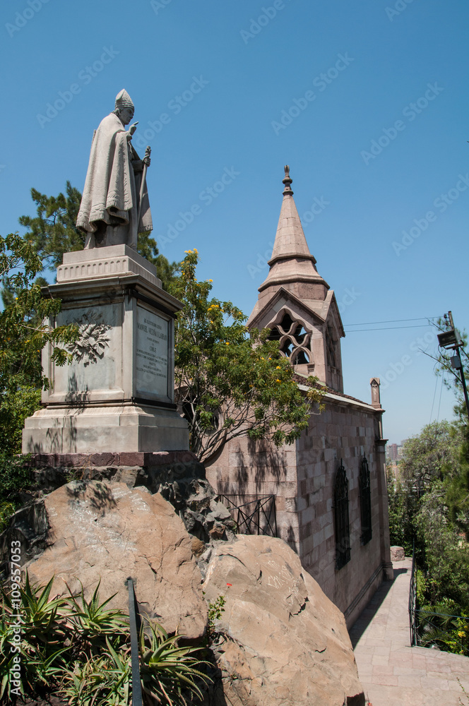 Monument of archbishop Manuel Vicuña Larrain, Santa Lucia Hill, Santiago, Chile