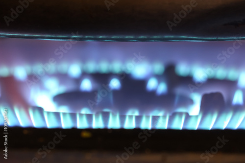 Gas burners in the kitchen oven