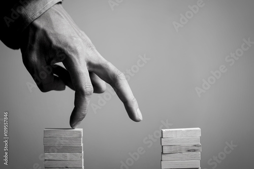 Quadro su tela Planning, risk and strategฟผy in business, businessman