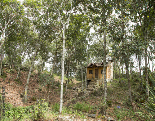 Colombian forest house in the middle © Luis Echeverri Urrea