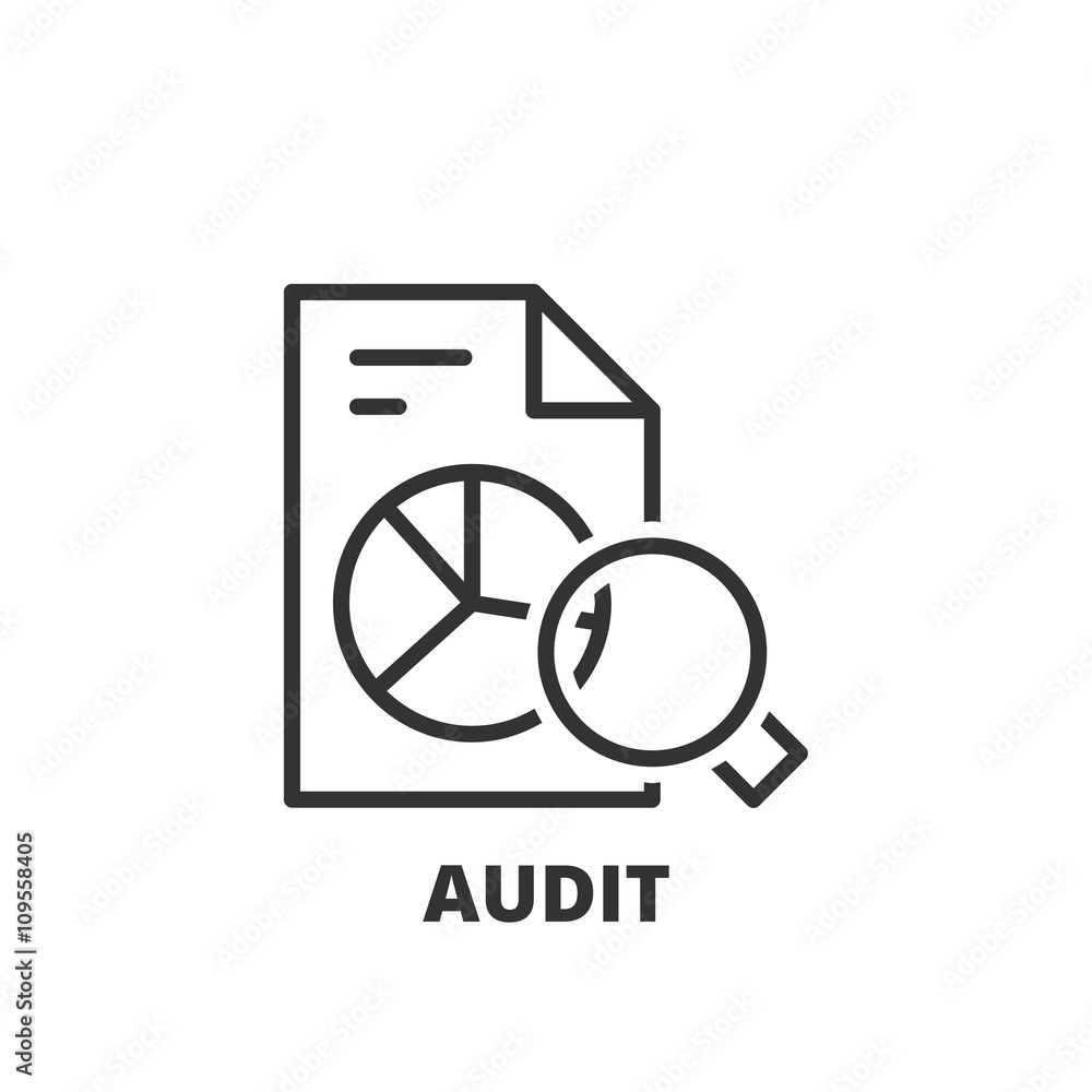 Line icon. Audit Line icon. Audit