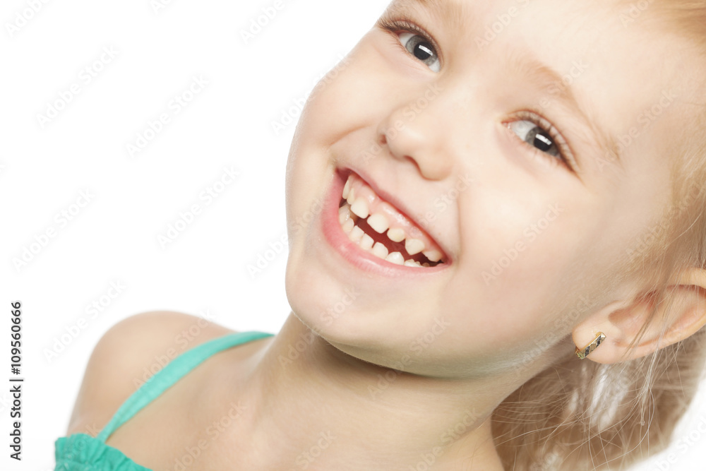 Fototapeta premium cute laughing girl 