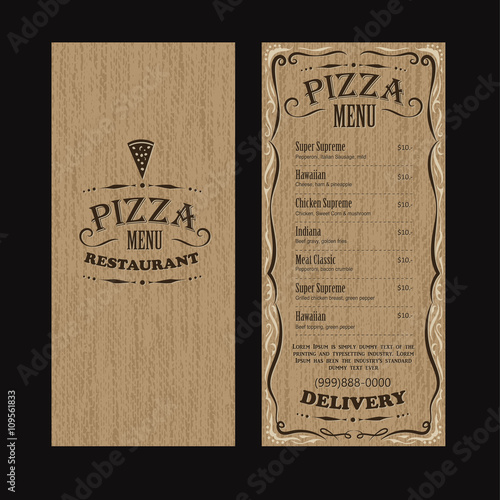 brochure vintage menu restaurant food template design