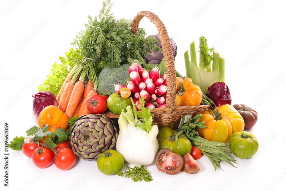 raw vegetable isolated on white raw vegetable isolated on white