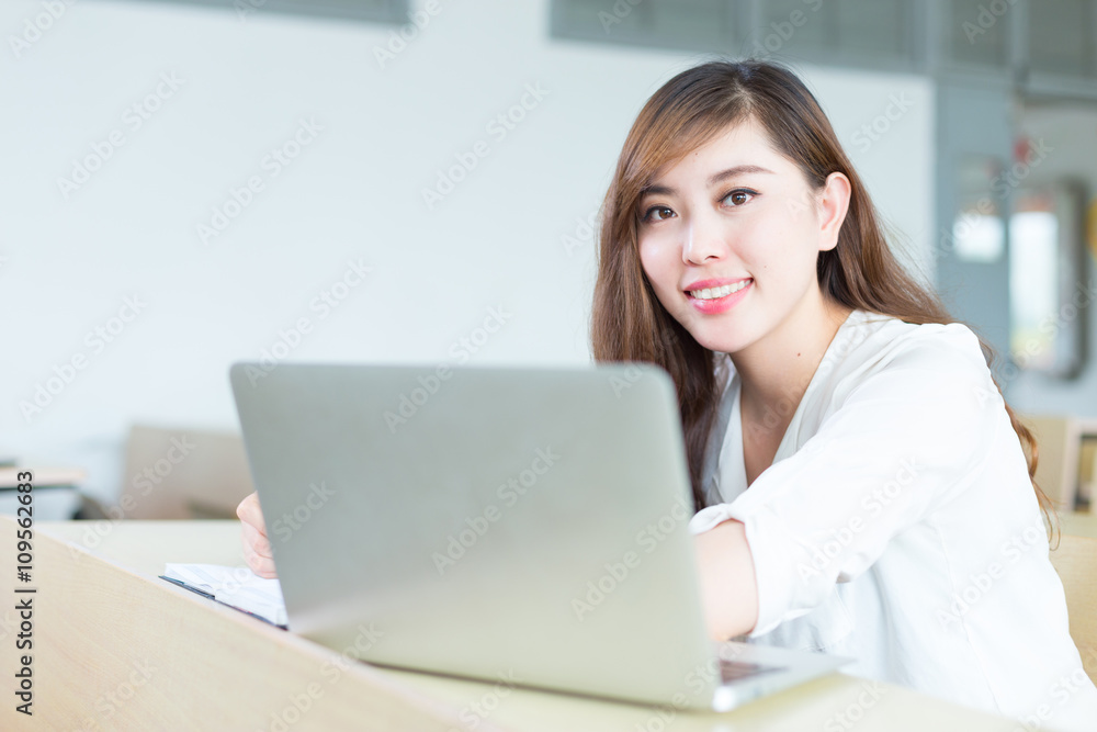 young beautiful asian girl student in classroom young beautiful asian girl student in classroom