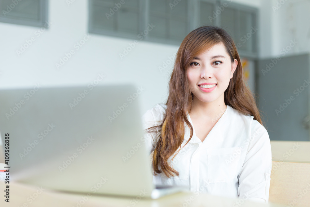 young beautiful asian girl student in classroom young beautiful asian girl student in classroom