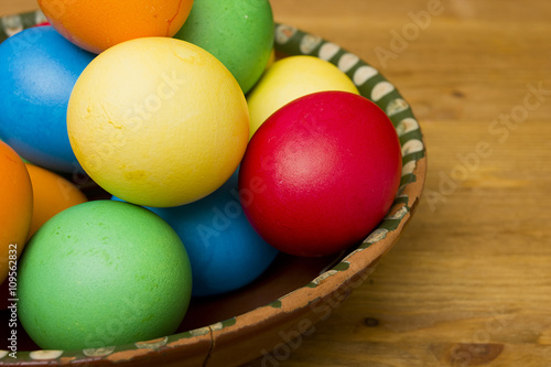 Easter eggs of different colors